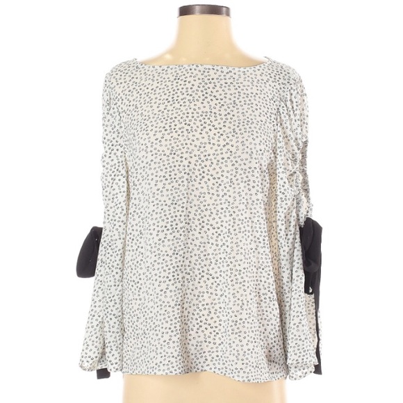 VINCE CAMUTO Tiny Floral Print Blouse I Small - Picture 3 of 8